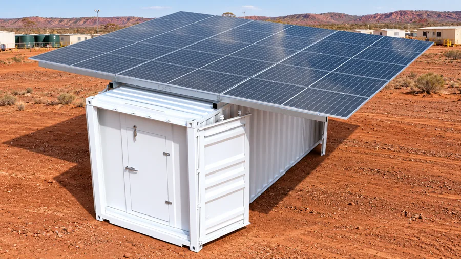 Solar cold room illustrated at a remote mining camp