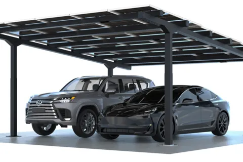 GoodWe residential solar carport featured in the All-Energy Australia 2024 announcement