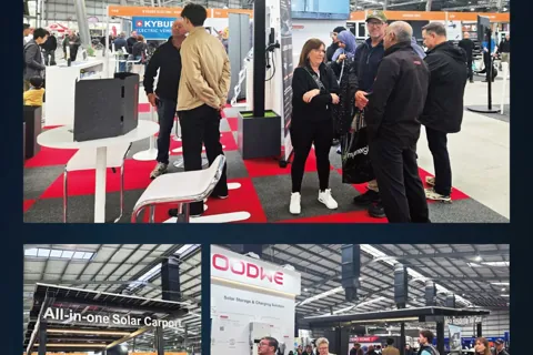 UMAX Energy VELA solar carport display at Everything Electric Melbourne 2025