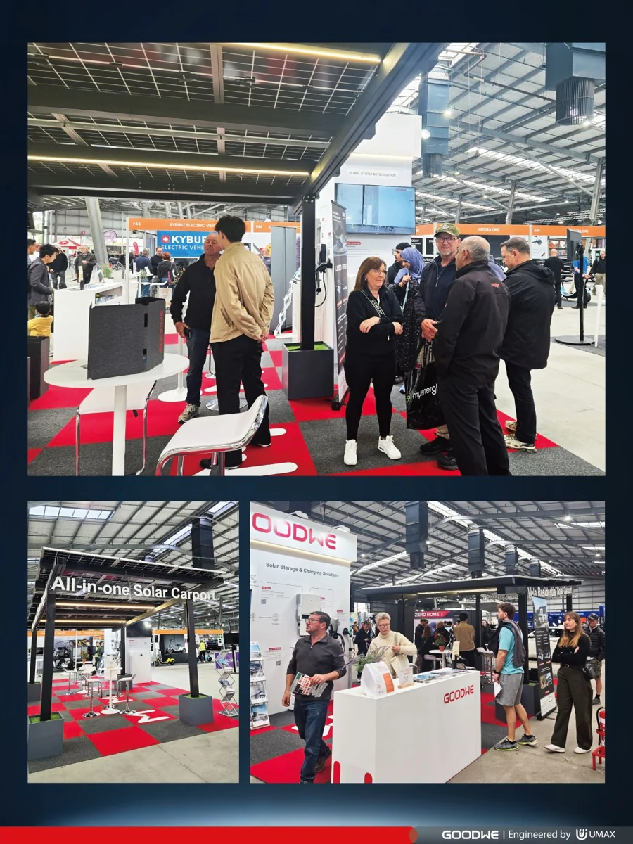 UMAX Energy VELA solar carport display at Everything Electric Melbourne 2025