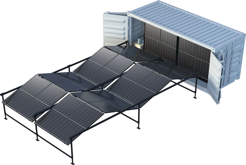 OASIS Plus manufacturer render showing the container and partially unfolded array