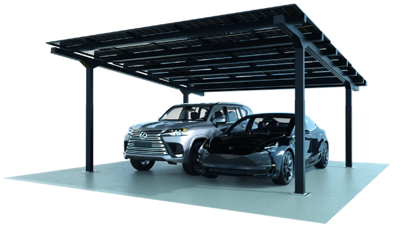 VELA solar carport product visualisation