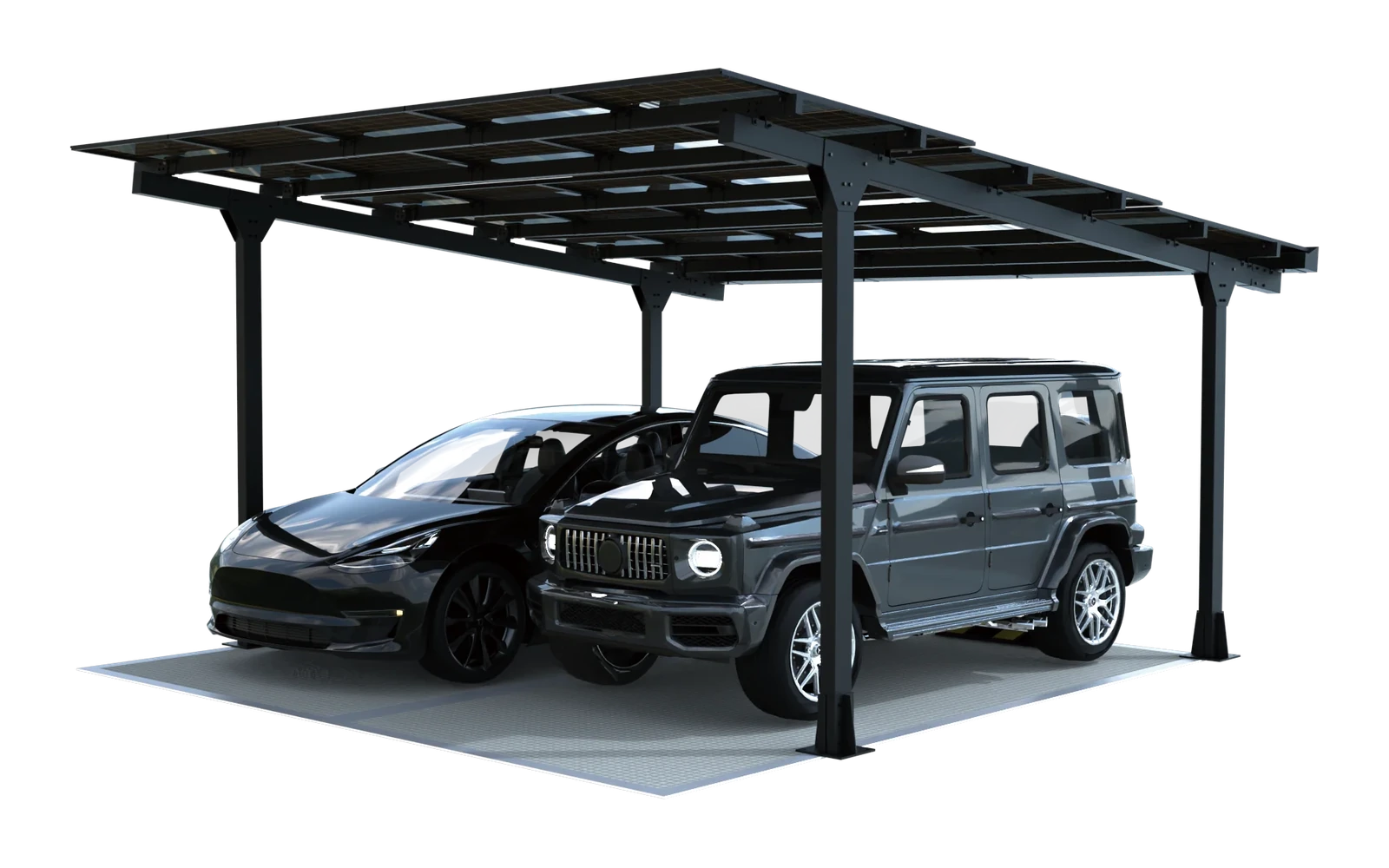 CARINA Double solar carport, overview