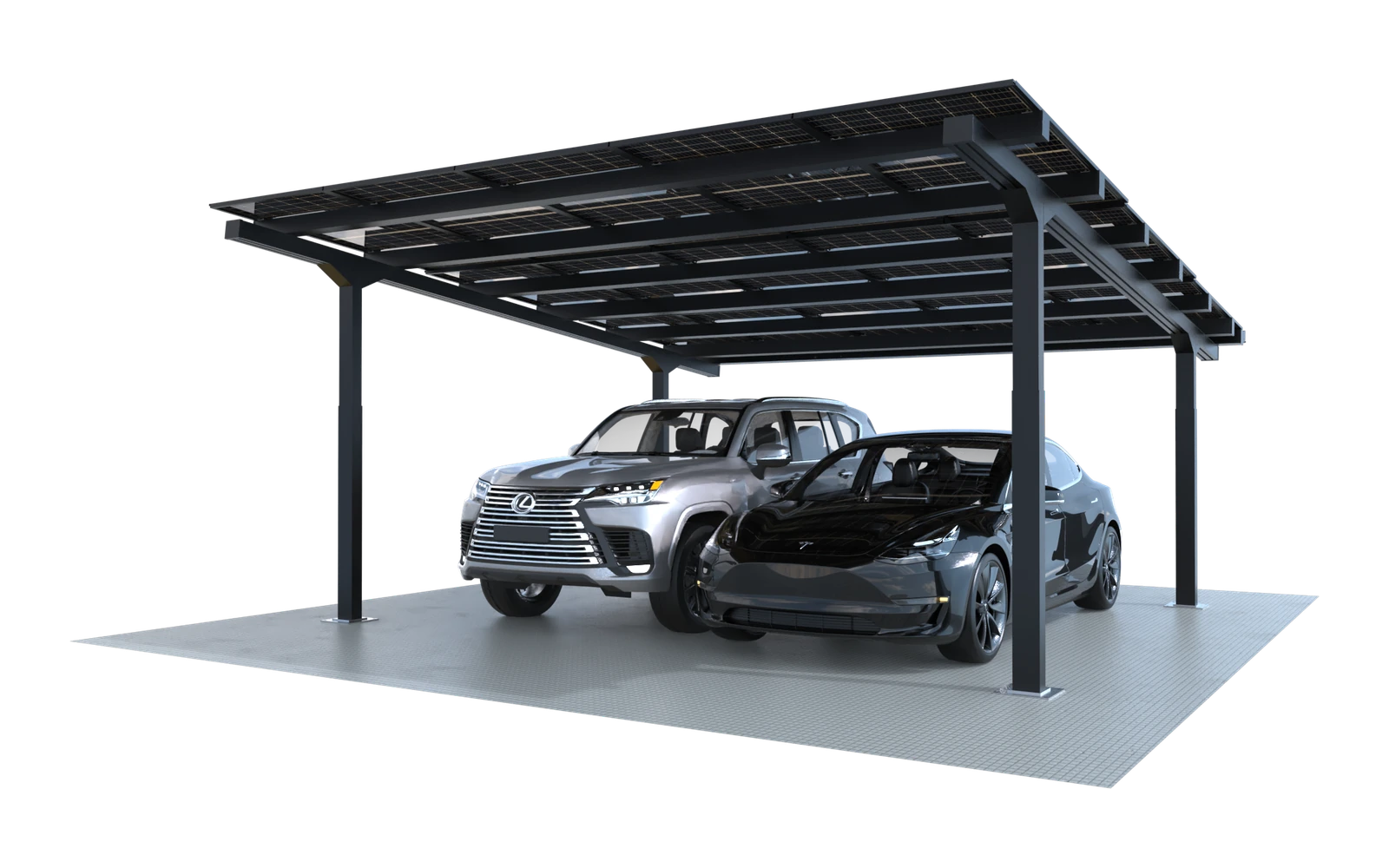 VELA Double solar carport, overview