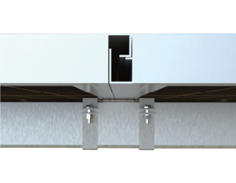 Under-Panel fixings to enable quicker and safer installation