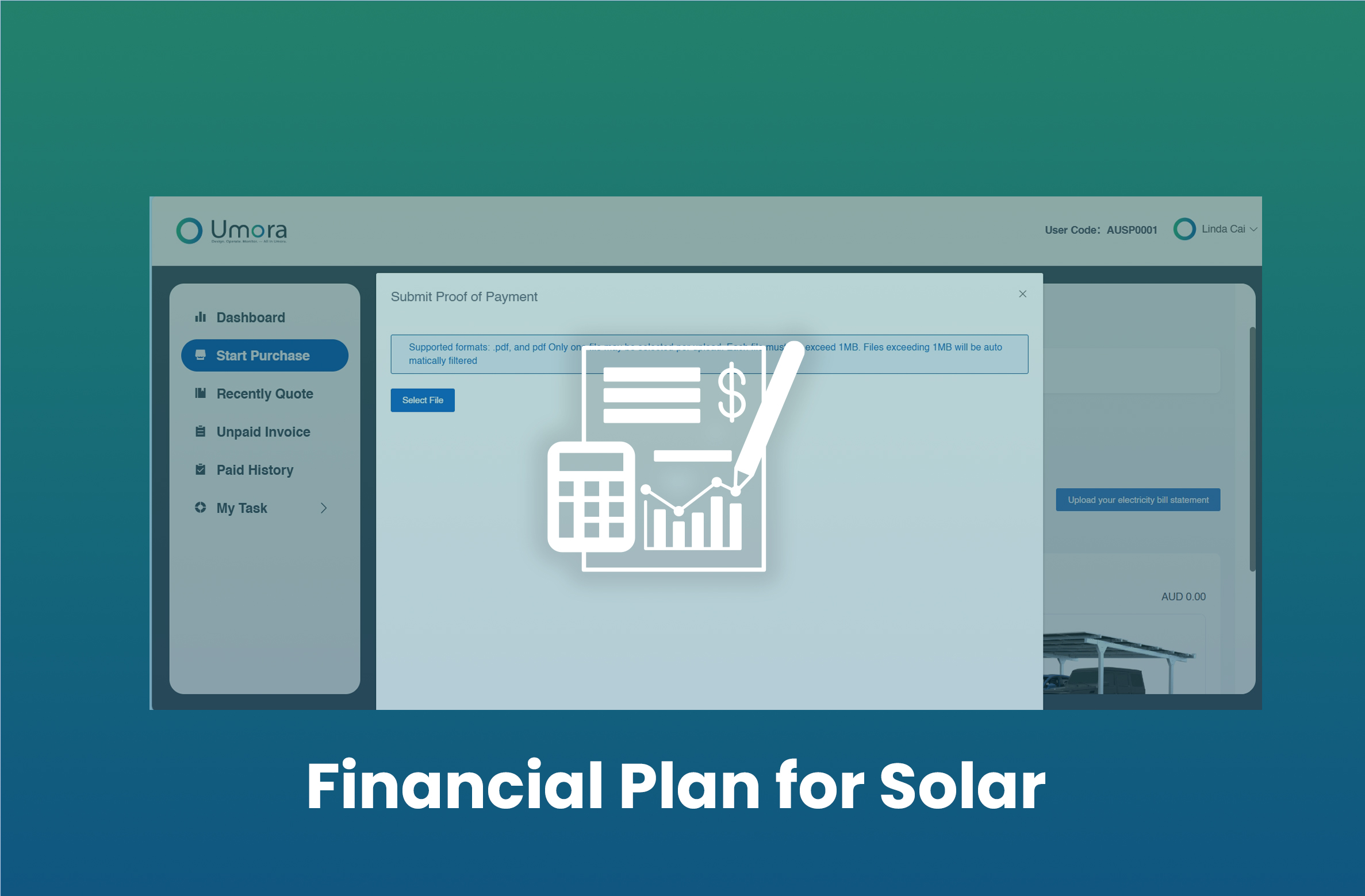 Financial plan for Solar